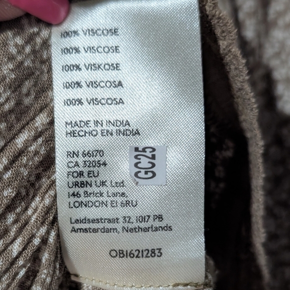 NWT Free People | Brittnee Printed Top In Tropical Nut - Picture 9 of 13